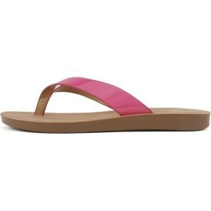 Soda Shoes Women Flip Flops Basic Plain Slippers Thongs Sandals Strap Casual Beach Ella-S(Hot Pink Patent)