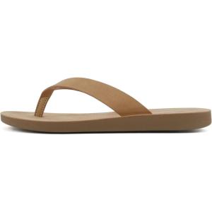 Soda Shoes Women Flip Flops Basic Plain Slippers Thongs Sandals Strap Casual Beach Ella-S(Tan)