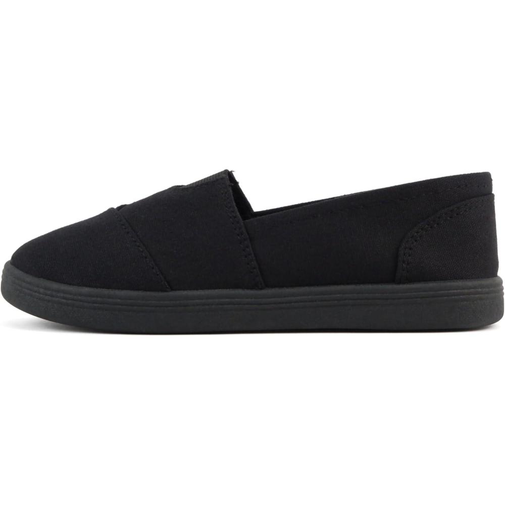 imageSoda Obji2  KidsGirls Round Toe SlipOn Flat Shoes with Padded InsoleAll Blk