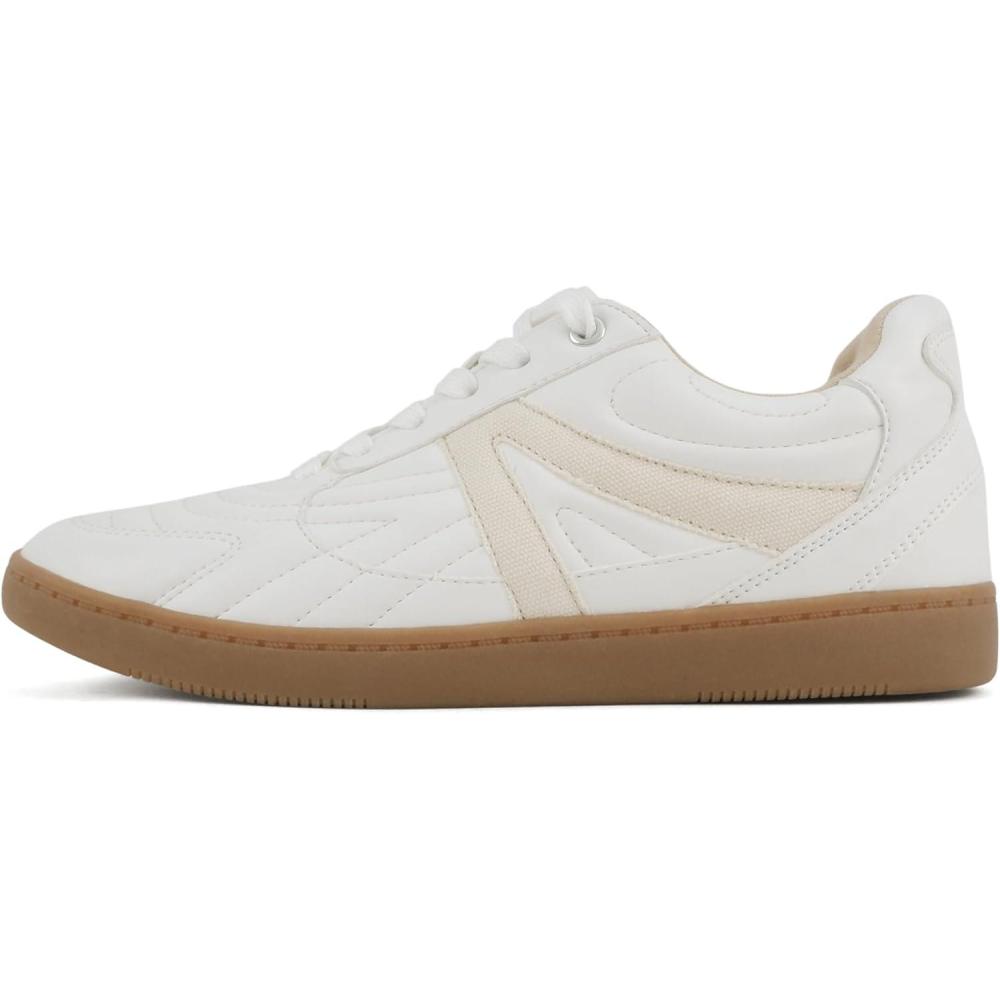 imageSoda Vastine  Women Round Toe LaceUp Low Top SneakersWhiteBeige