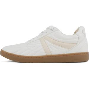 Soda Vastine ~ Women Round Toe Lace-Up Low Top Sneakers(White/Beige)