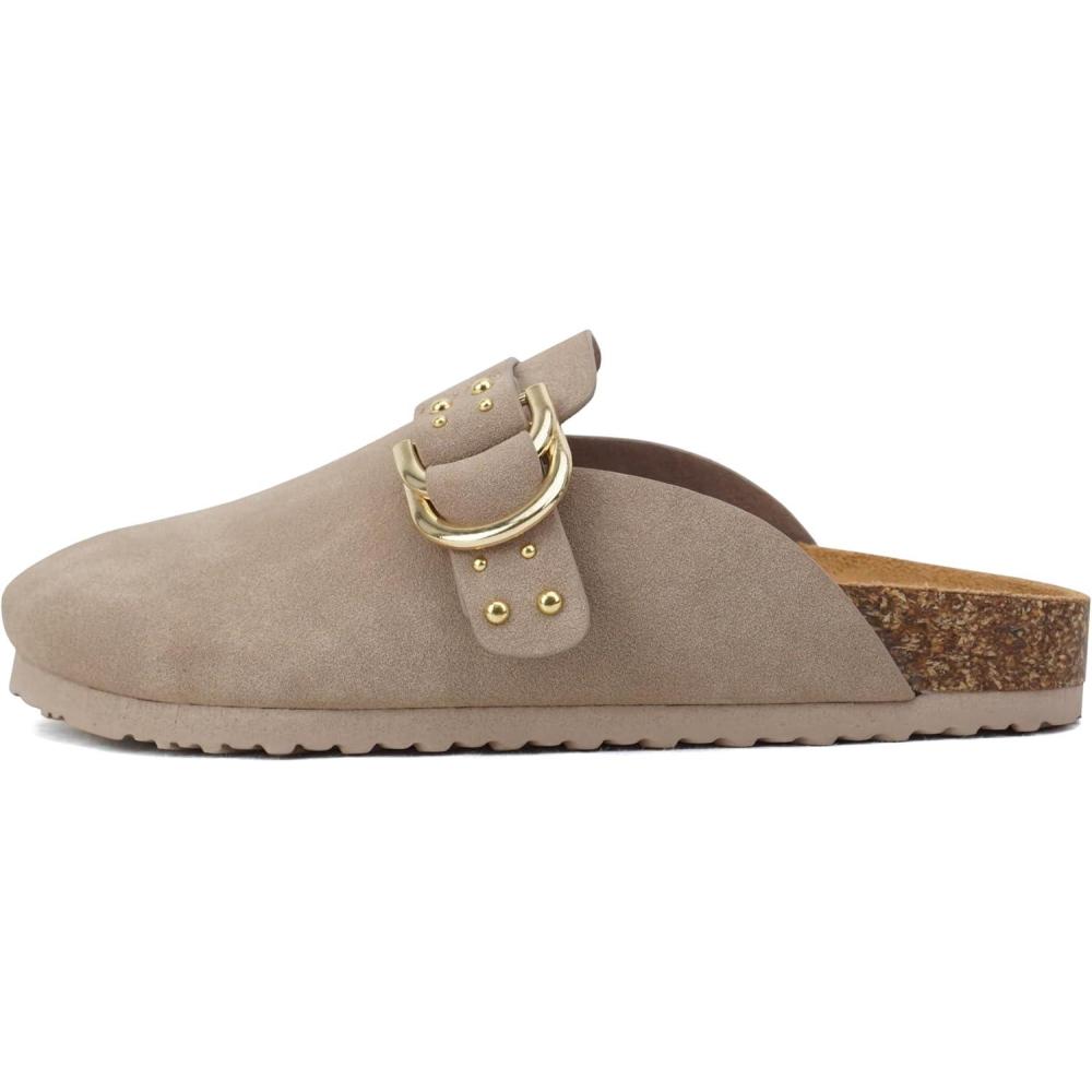 imageSoda Trisha  Women Buckle Strap SlipOn Flatform MuleClay Nb