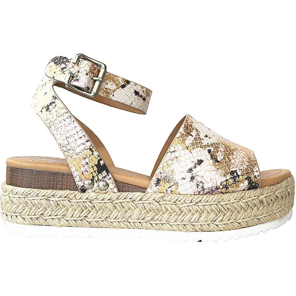 imageSoda Topic Open Toe Buckle Ankle Strap Espadrilles Flatform Wedge Casual SandalWtpe Metpytopic