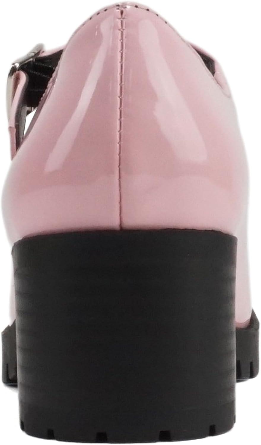 imageSoda Boxer2 KidsChildrenGirls Lug Sole Block Heel Mary Jane with Adjustable StrapPink Patent