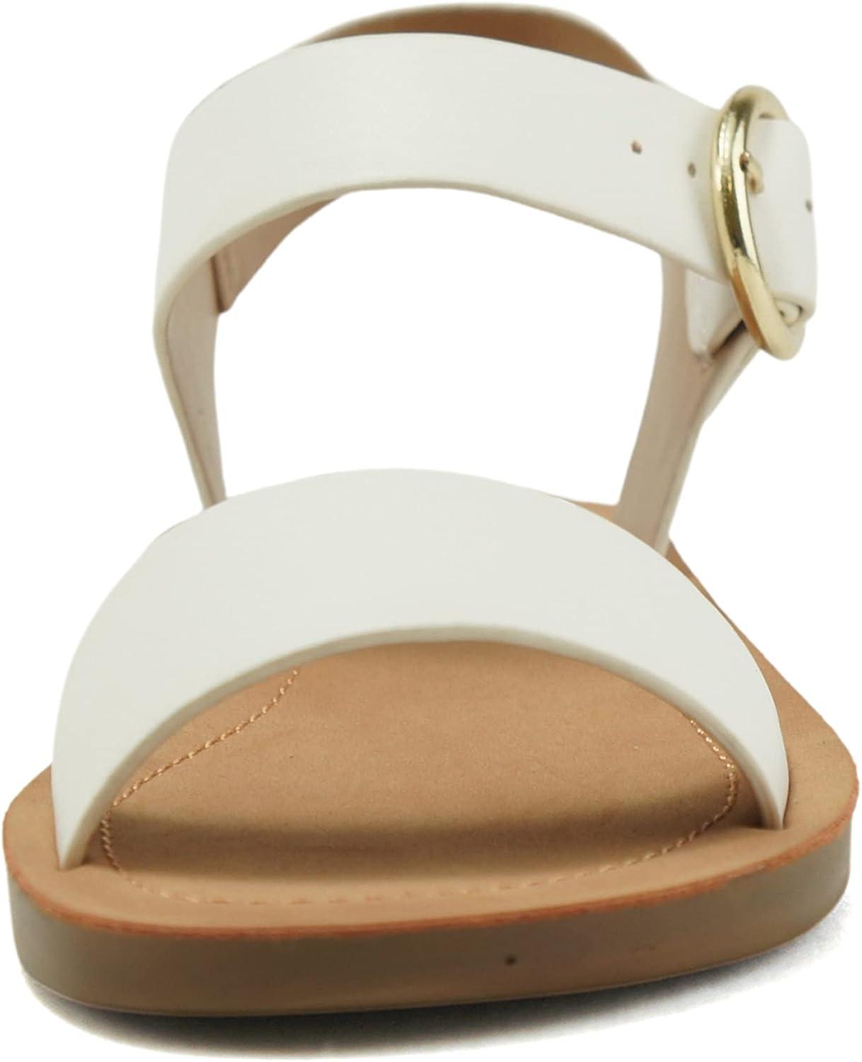 imageSoda COMPEL2 KIDSCHILDRENGIRLS Casual Open Toe Single Band Fashion Slide Flat Sandal with Adjustable Ankle Strap