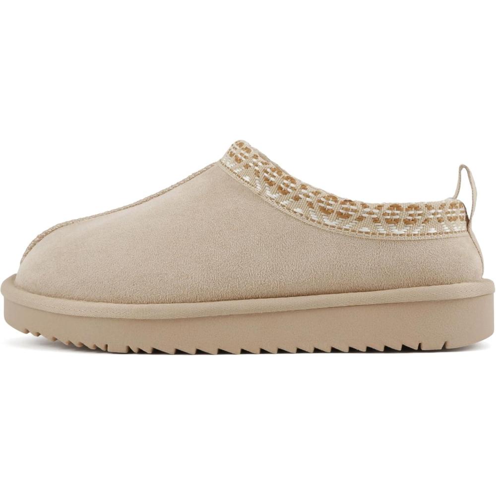 image:imageSoda Ahead Women Round Toe Flatform Lug Sole Sherpalined BootiesBeige Imitation Suede