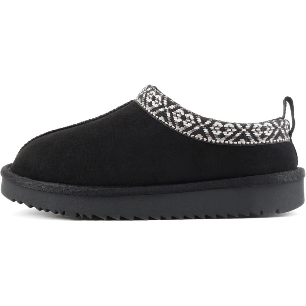 image:imageSoda Ahead Women Round Toe Flatform Lug Sole Sherpalined BootiesBlack Imitation Suede