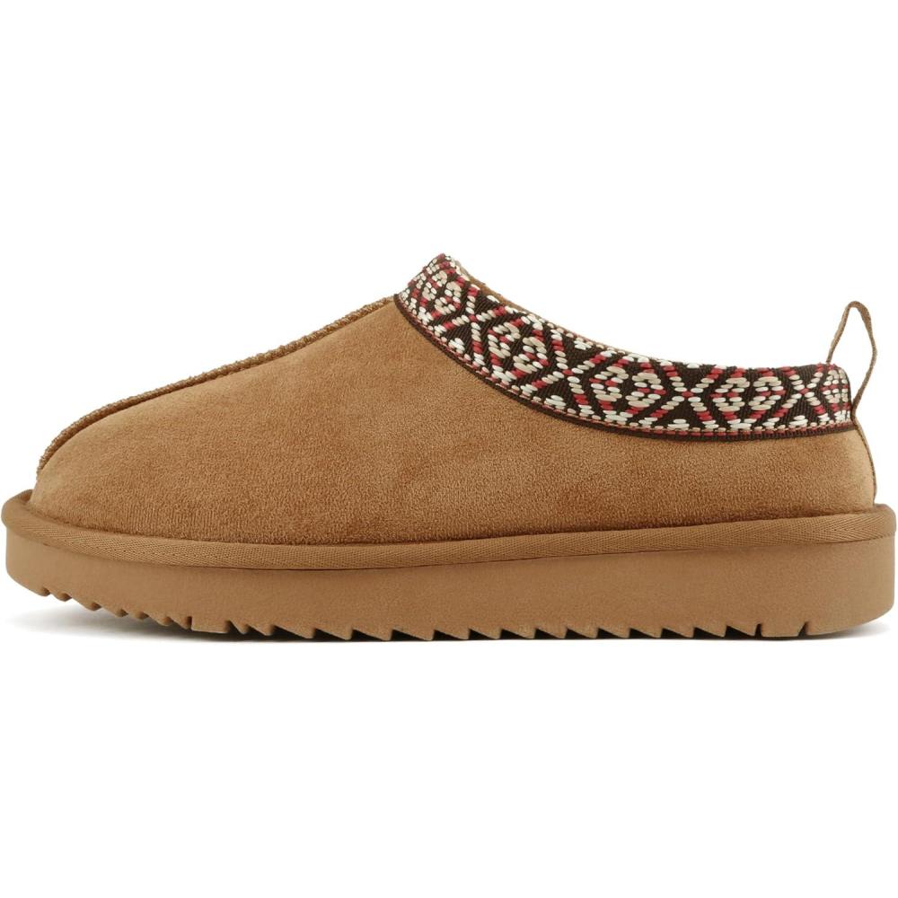 image:imageSoda Ahead Women Round Toe Flatform Lug Sole Sherpalined BootiesTan Imitation Suede