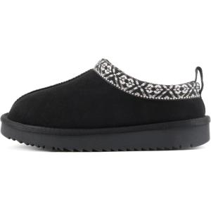Soda “Ahead” ~ Women Round Toe Flatform Lug Sole Sherpa-lined Booties(Black Imitation Suede)