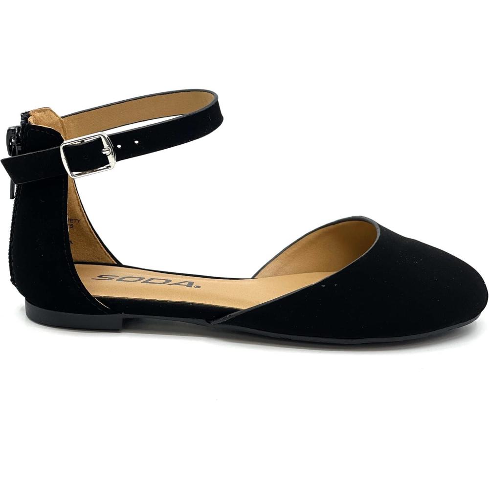 image:imageSoda ChildrensKidBig Kid Girls Ballerina Flat Shoes Missy 2 Black 1