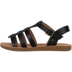 Soda Woven Band Girls Sandals KIDS/CHILDREN/GIRLS(Black)