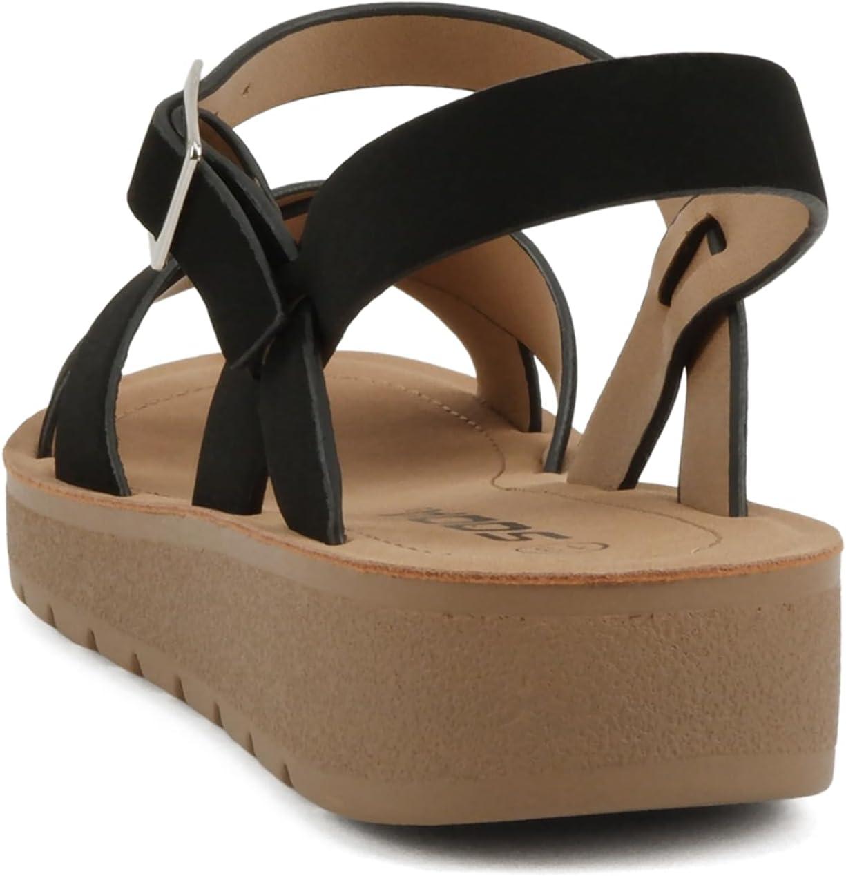 image:imageSoda Chester2 Little KidsChildrenGirls Open Toe Crisscross Band Flat SandalWhite Nubuck