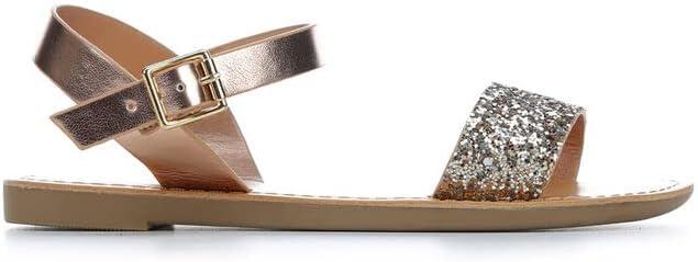 image:imageSoda Girls Sandals Open Toe Summer Flats Dress Sandals Shoes ToddlerLittle KidBig KidRose Gold