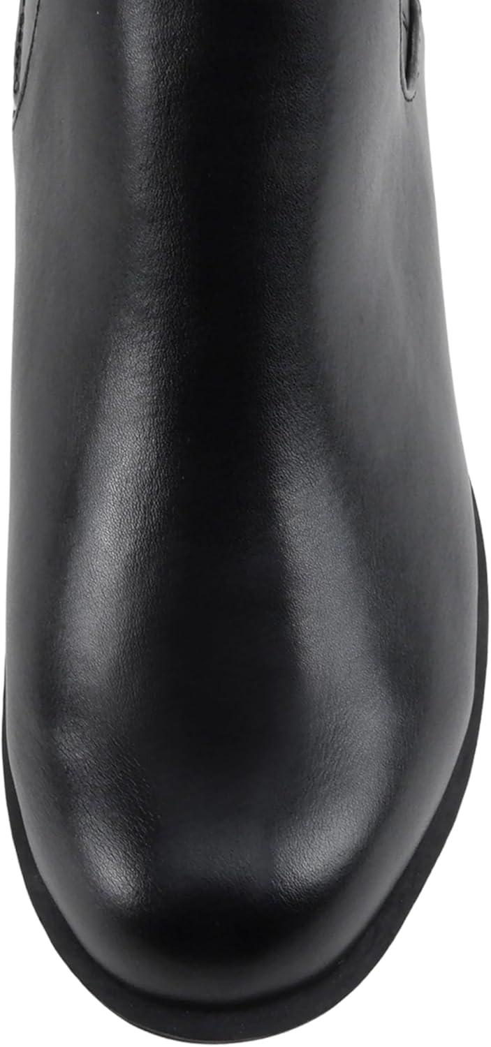 image:imageSoda Cheese Women TwoToned KneeHigh Boot with Side ZipperBlack Pu