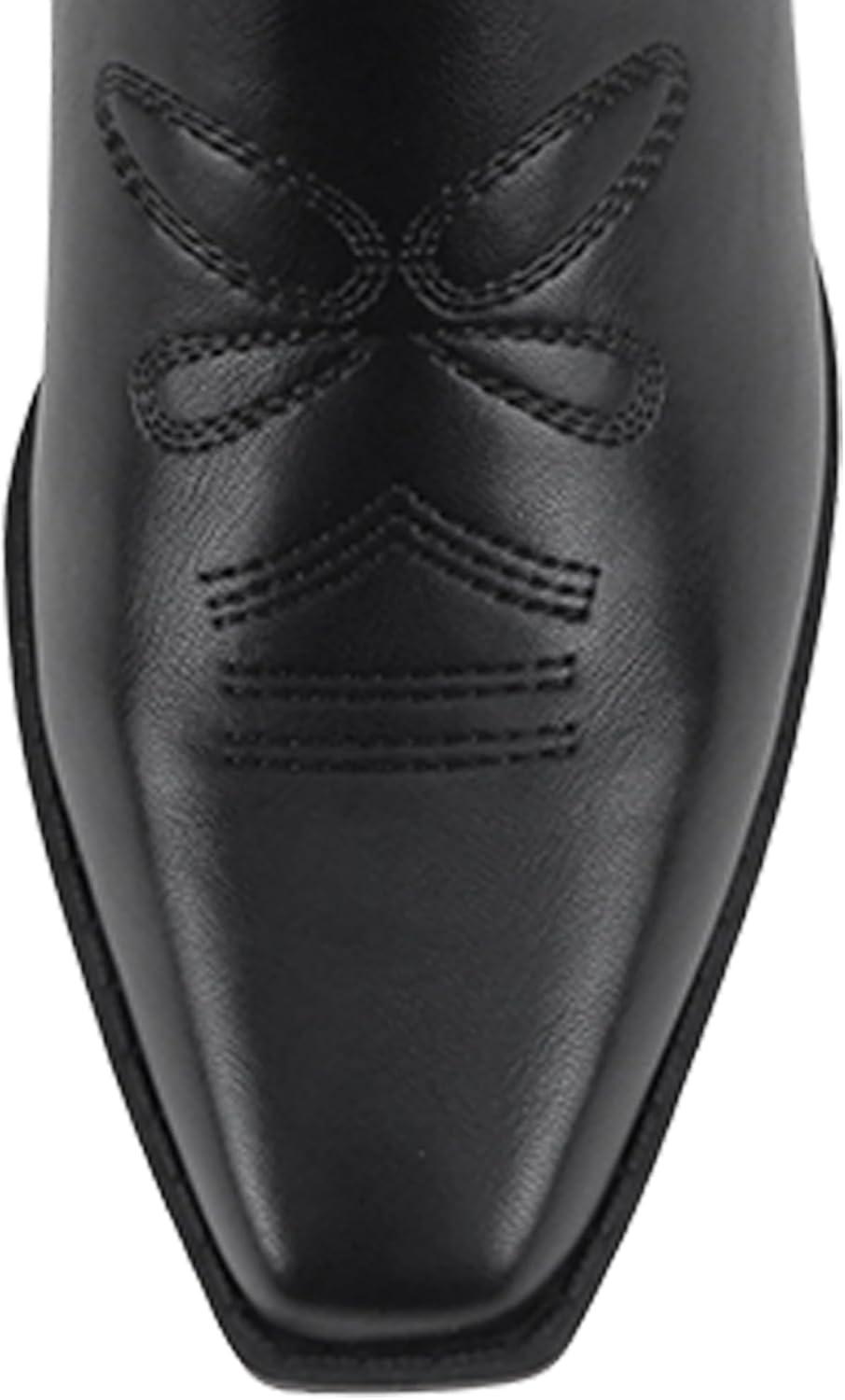 image:imageSoda Zahara Women Western KneeHigh Boot with Low HeelBlack Pu