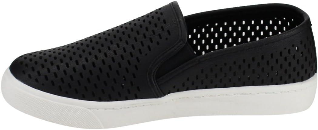 image:imageSoda AlpacaS Womens Causal Slip On White Sole Round Toe Boat Sneaker ShoesBlack