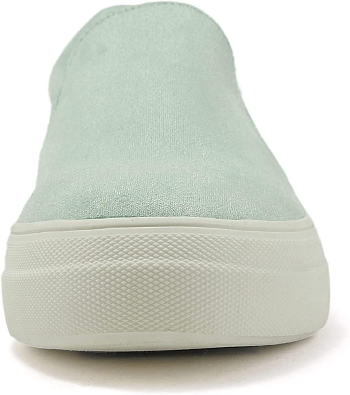 image:imageSoda Flat Women Shoes Slip On Loafers Casual Sneakers Memory Foam Insoles Hidden PlatformFlatform Round Toe HikeG Green Light Mint 9