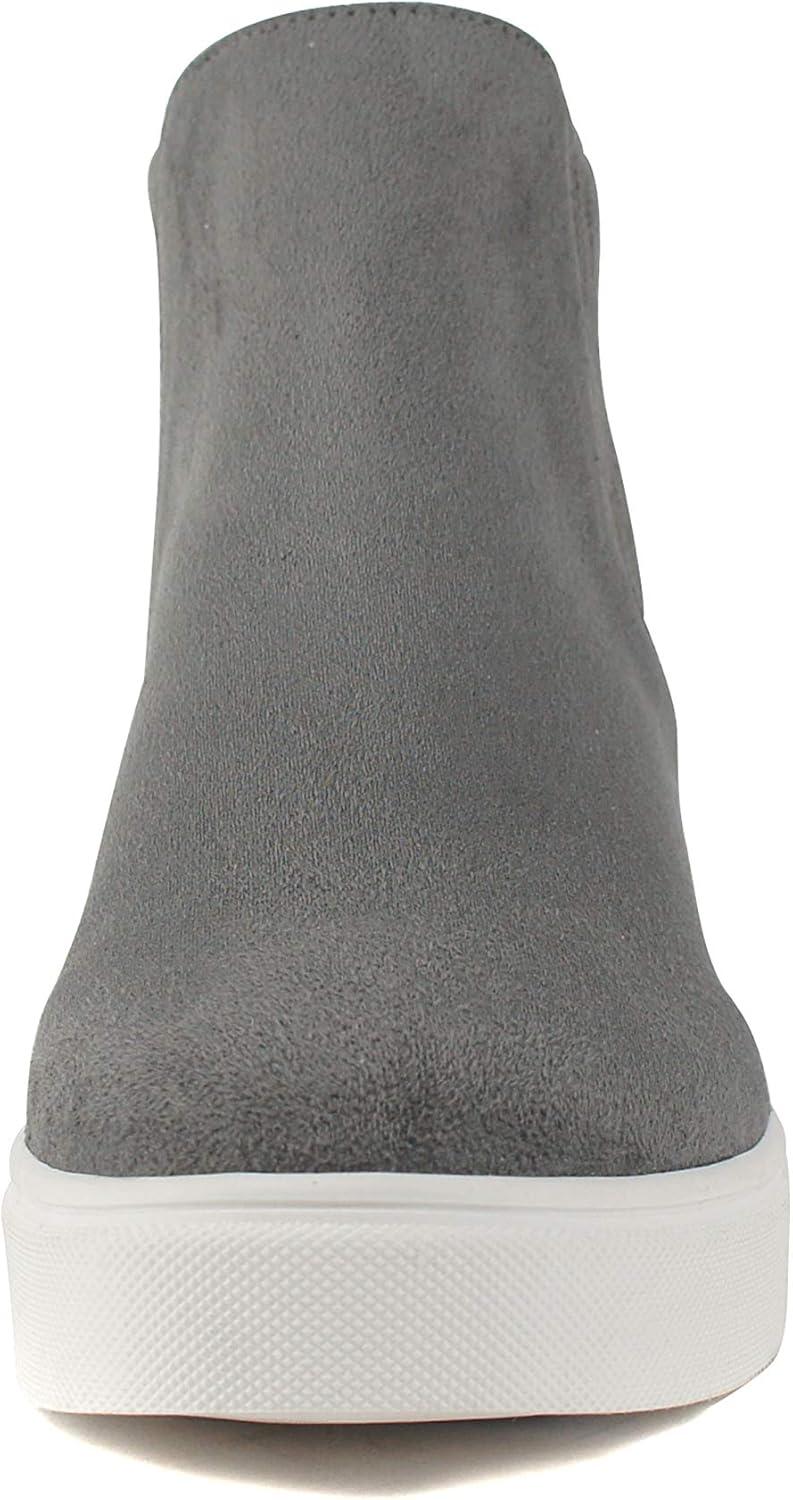 image:imageSoda Style Fetch Slip on High Top Sock Gore Fashion SneakerDim Grey