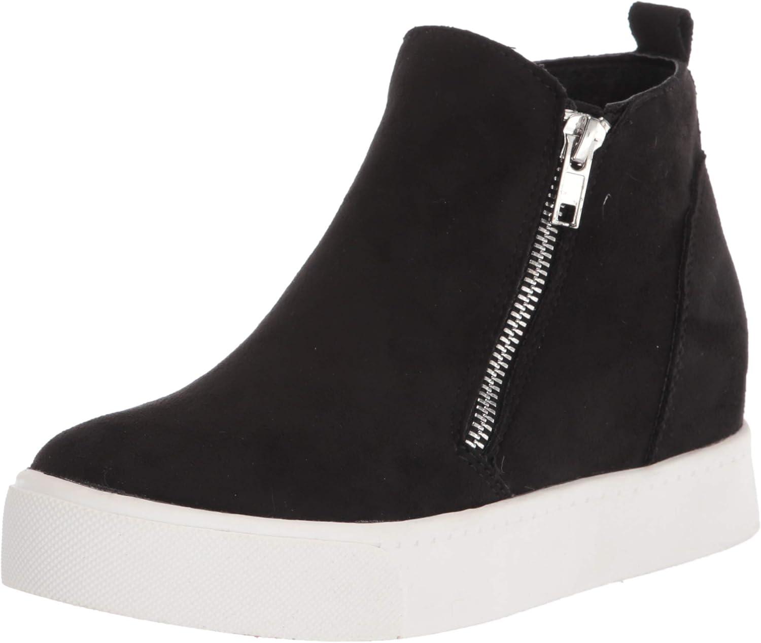 image:imageSoda Taylor Hidden Wedge Sole Booties Ankle Heels Sneaker Shoes Side ZipperBlack