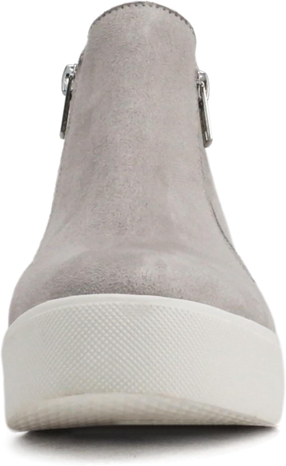 image:imageSoda Taylor Hidden Wedge Sole Booties Ankle Heels Sneaker Shoes Side ZipperLight Grey