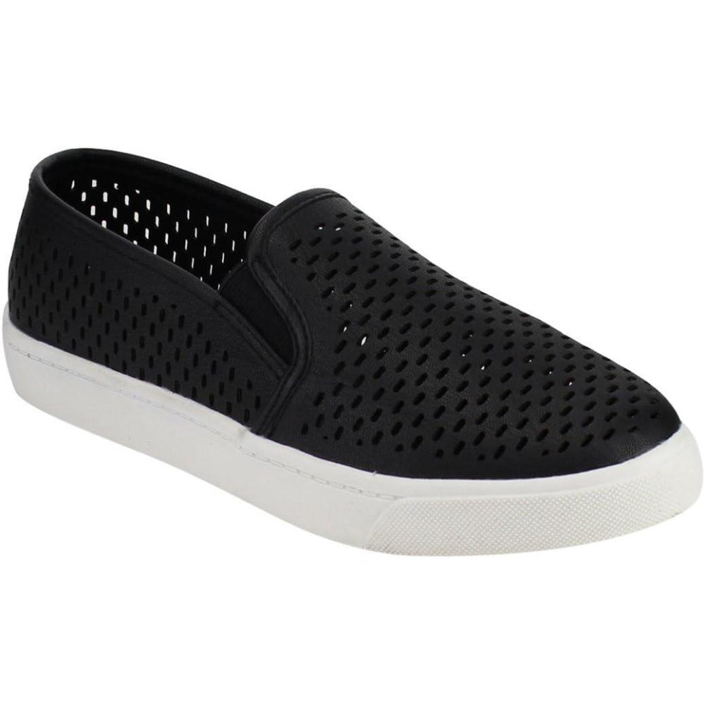 image:imageSoda AlpacaS Womens Causal Slip On White Sole Round Toe Boat Sneaker ShoesBlack