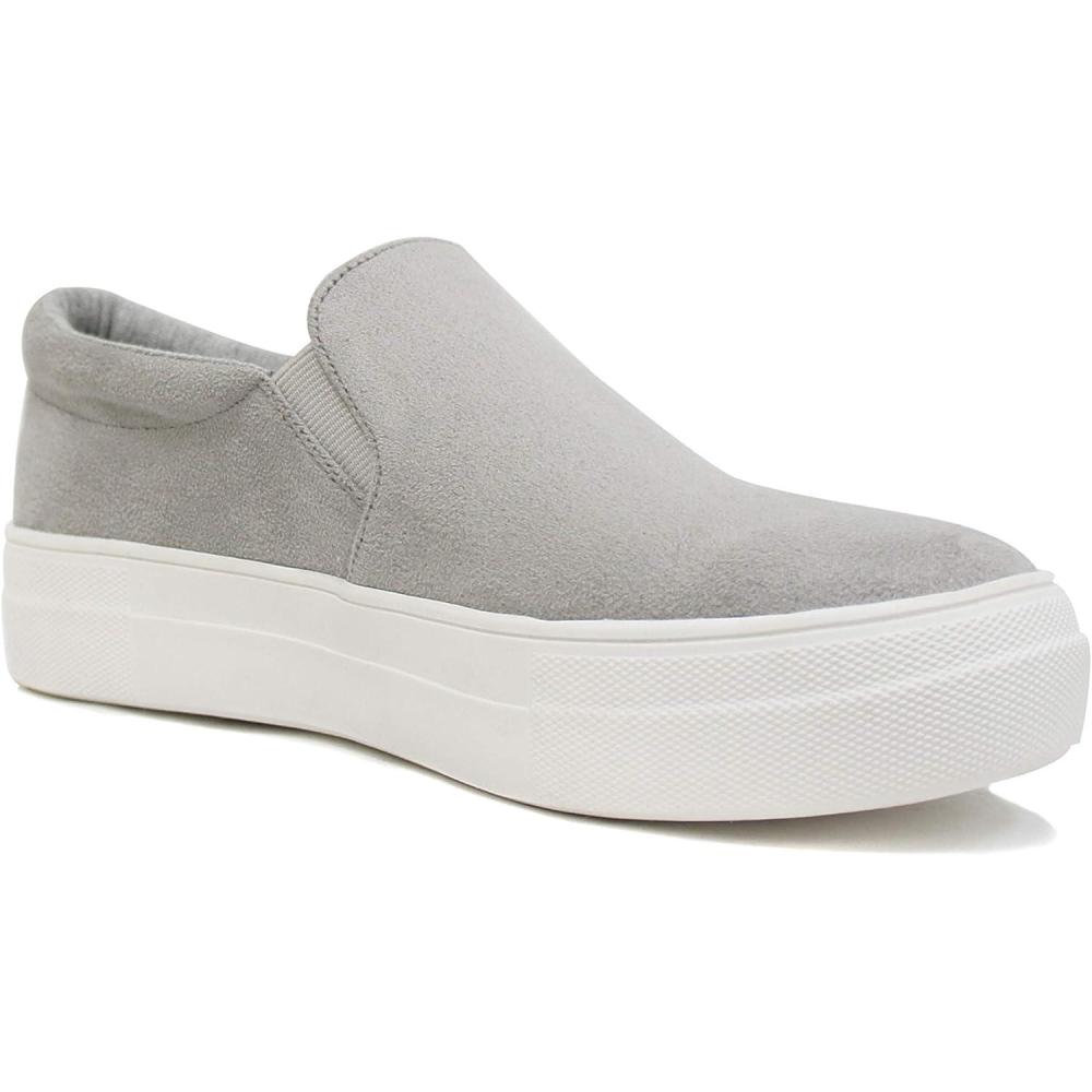 image:imageSoda TOPSHOE ave Hike Platform Slip On Sneaker wCushion Foam Light Grey 55