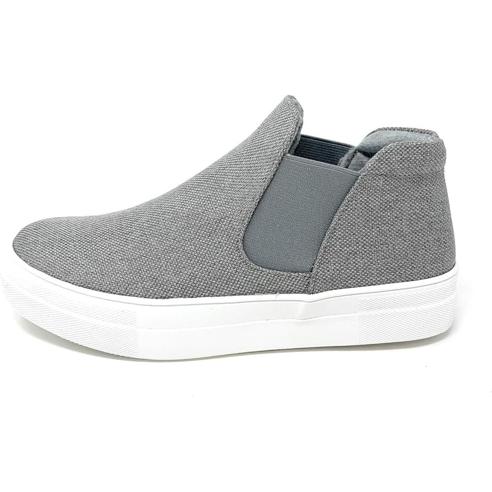 image:imageSoda Womens Woods Chelsea Canvas Platform Cushion Foam Sneakers 75 Grey