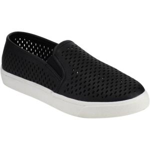 Soda Alpaca-S Women’s Causal Slip On White Sole Round Toe Boat Sneaker Shoes(Black)
