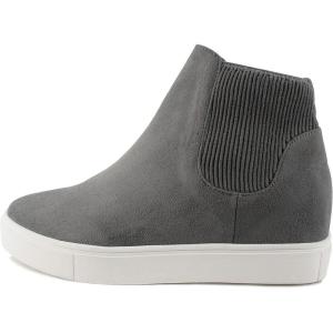 Soda Style Fetch – Slip on High Top Sock Gore Fashion Sneaker(Dim Grey)