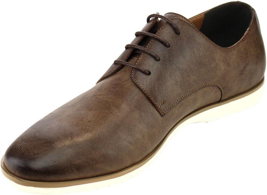 image:imageMens Flat Dress Formal Shoes Lace Up Oxfords Office Casual ARIDER ALAN02Dark Brown