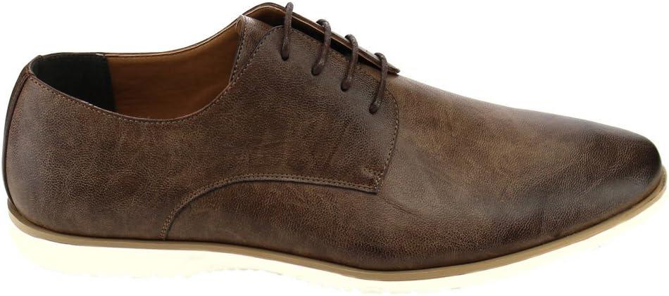 image:imageMens Flat Dress Formal Shoes Lace Up Oxfords Office Casual ARIDER ALAN02Dark Brown