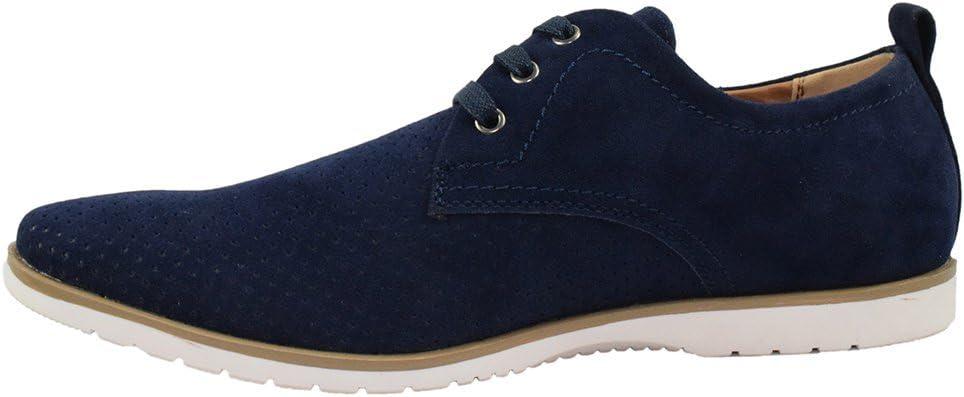 image:imageMens Flat Dress Formal Shoes Lace Up Oxfords Office Casual ARIDER ALAN02Navy Suede