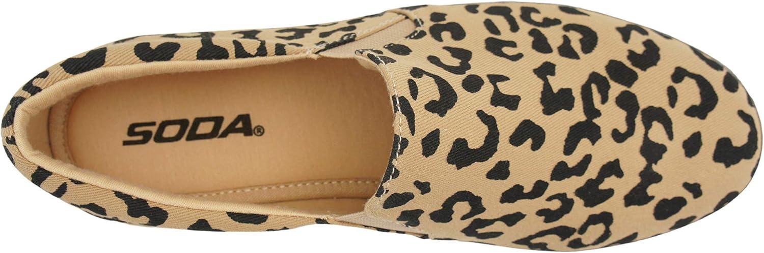 image:imageSoda Croft Slip On Perforated Double Layer Foam Padded Cushion Sock Fashion SneakersTan Bobcat