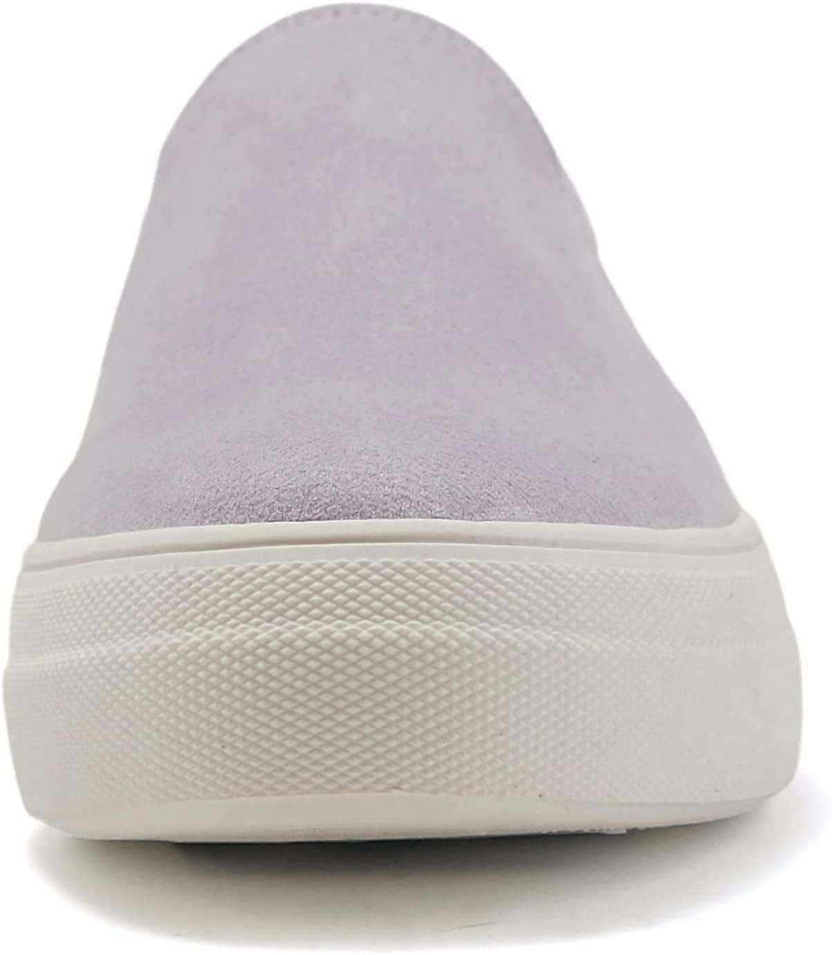 image:imageSoda Flat Women Shoes Slip On Loafers Casual Sneakers Memory Foam Insoles Hidden PlatformFlatform Round Toe HikeG Light Purple Lavender 8