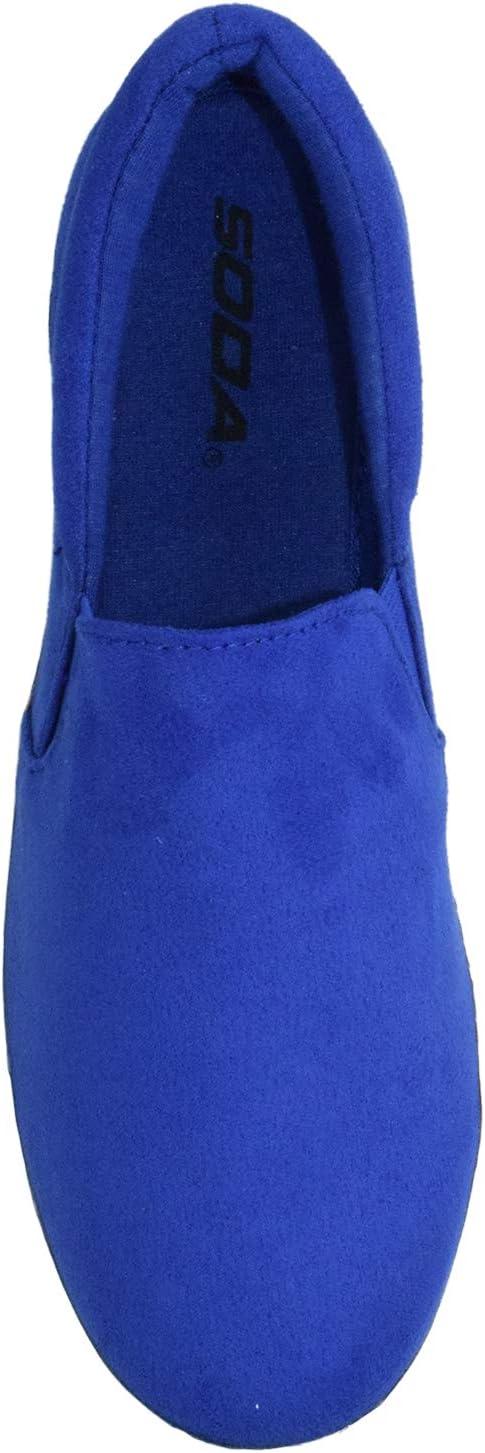 image:imageSoda Flat Women Shoes Slip On Loafers Casual Sneakers Memory Foam ReignG White Sole Royal Blue 75