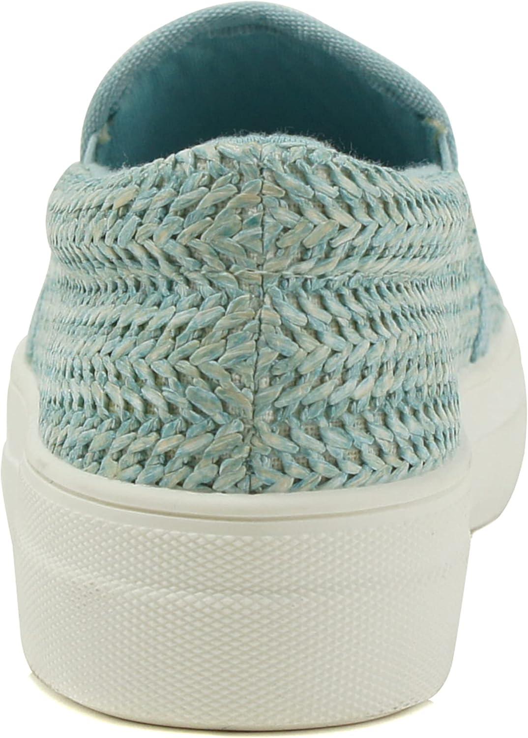 image:imageSoda TOPSHOE ave Hike Platform Slip On Sneaker wCushion FoamRaffia Pablue