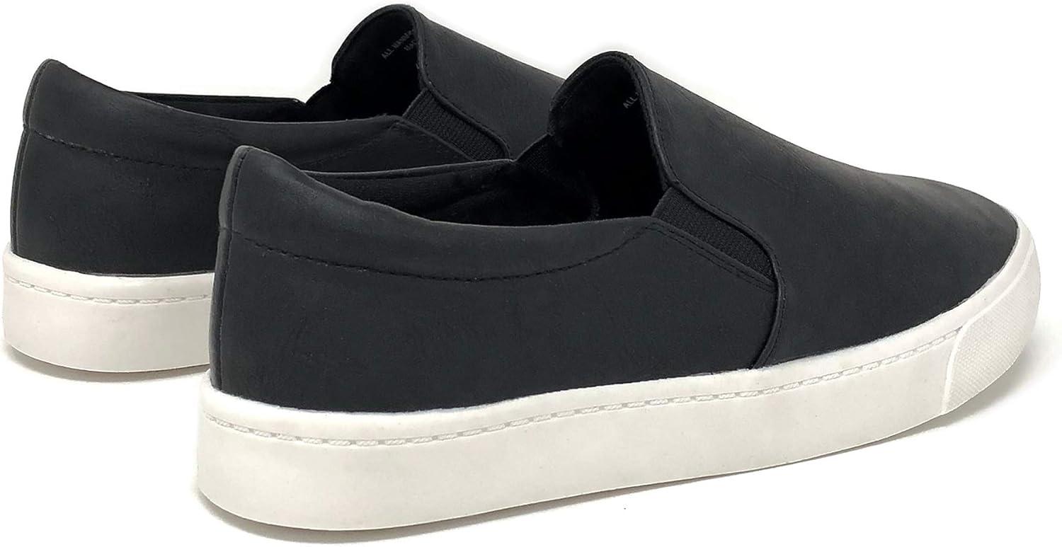 image:imageSoda Top Shoe Reign Womens Closed Toe Slip on Sneaker LoaferBlack Pu