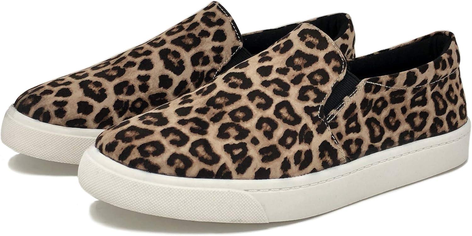 image:imageSoda Top Shoe Reign Womens Closed Toe Slip on Sneaker LoaferOatmeal Cheetah