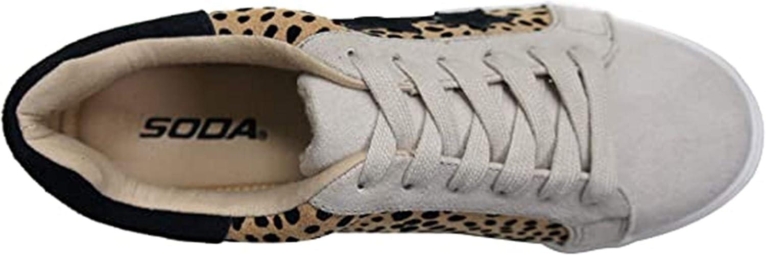 image:imageSoda Wander TrendyFashion Laceup Double Layer Foam Padded Cushion Sock with Stars Low top Fashion SneakersMul Cheet