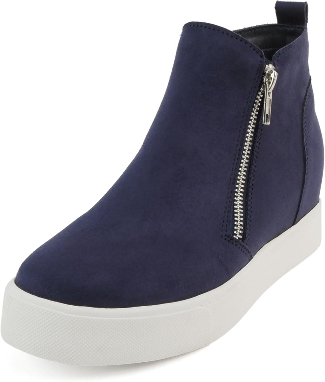 image:imageSoda Womens Taylor Nubuck Hight Top Slip On Fashion SneakersNavy Isu