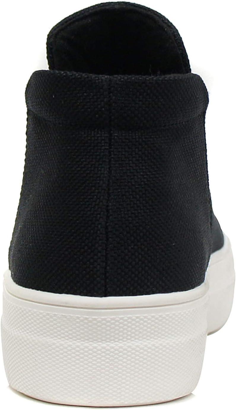 image:imageSoda Womens Woods Chelsea Canvas Platform Cushion Foam SneakersBlack