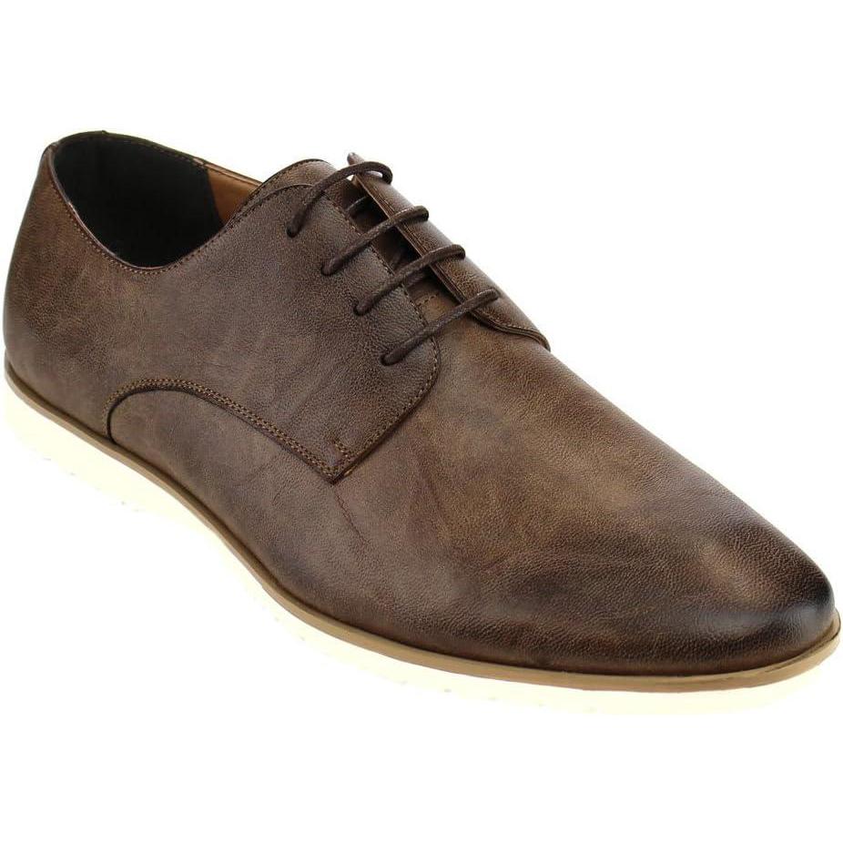 image:imageMens Flat Dress Formal Shoes Lace Up Oxfords Office Casual ARIDER ALAN02Dark Brown