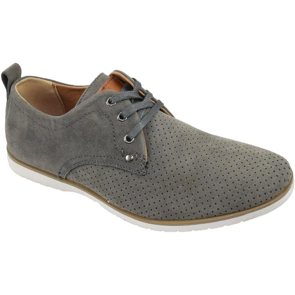 image:imageMens Flat Dress Formal Shoes Lace Up Oxfords Office Casual ARIDER ALAN02Gray Suede