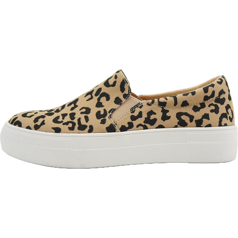 image:imageSoda Croft Slip On Perforated Double Layer Foam Padded Cushion Sock Fashion SneakersTan Bobcat