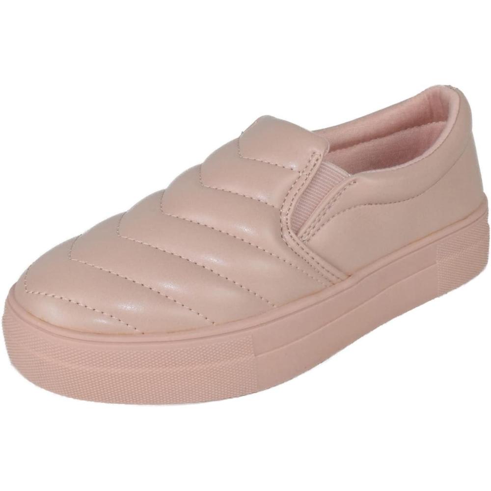 image:imageSoda Flat Women Shoes Slip On Loafers Casual Sneakers Memory Foam Insoles Hidden PlatformFlatform Round Toe AcornGMauve