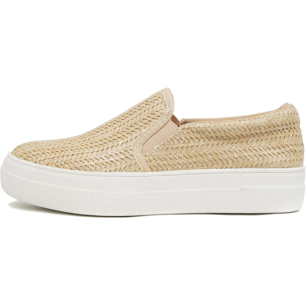 image:imageSoda TOPSHOE ave Hike Platform Slip On Sneaker wCushion FoamNatural Raffia