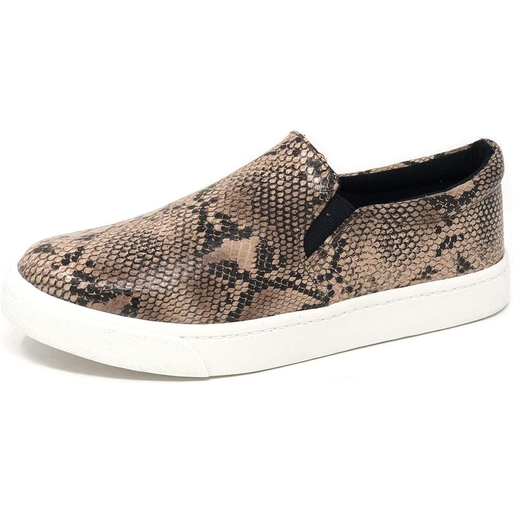 image:imageSoda Top Shoe Reign Womens Closed Toe Slip on Sneaker LoaferBeige