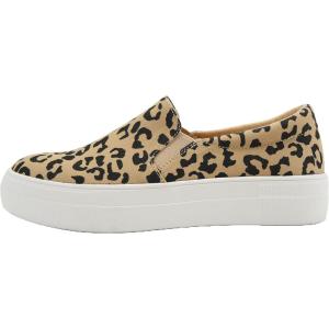 Soda Croft ~ Slip On Perforated Double Layer Foam Padded Cushion Sock Fashion Sneakers(Tan Bobcat)