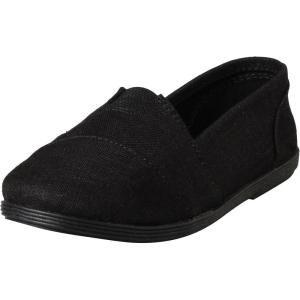 Soda Shoes Women’s Obji Round Toe Casual Flat with Padded Insole(Black/Black)