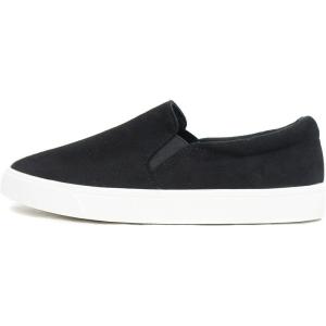 Soda Top Shoe Reign Women’s Closed Toe Slip on Sneaker Loafer(Black Imsu)
